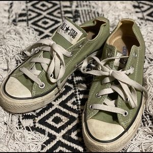 Green Converse sneakers